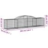 vidaXL Gabion Basket Set of 10 Silver Galvanized iron