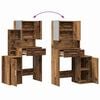 vidaXL Dressing Table Old Wood 80 x 35 x 132 cm Engineered wood