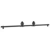 vidaXL Sliding Door Hardware Kit 78.7 " Steel Black