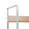 vidaXL Shelf Cabinet Oak and white Engineered wood, steel