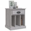 vidaXL Bedside Cabinet Grey Sonoma Engineered Wood Compact