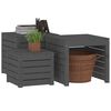vidaXL Garden Box Set Gray Solid Pine Wood Small to Medium