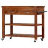 vidaXL Kitchen Trolley 39.4"x18.9"x35" Solid Wood Acacia