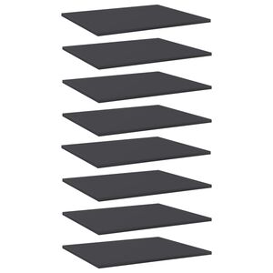 vidaXL Shelf Set of 8 Gray Engineered wood Simplistic Shelf