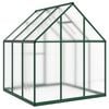 vidaXL Greenhouse Green, Clear Aluminum, Polycarbonate