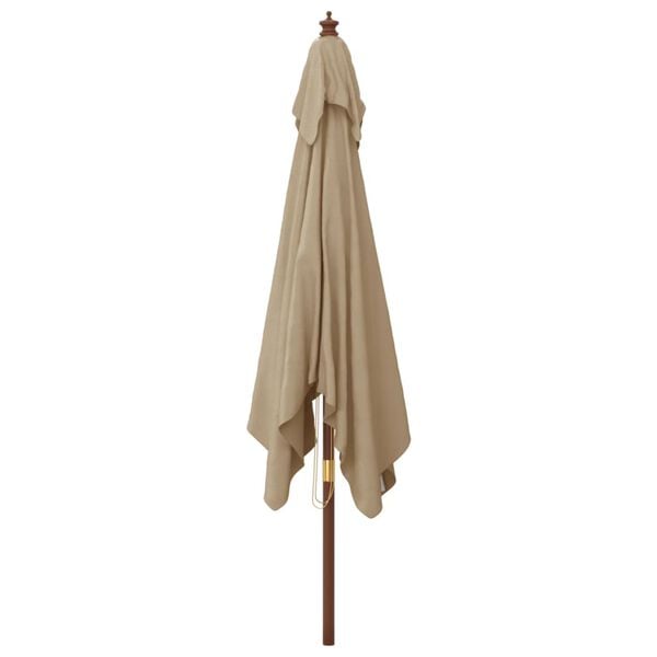vidaXL Garden Parasol Taupe Polyester fabric Large