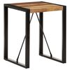 vidaXL Dining Table Black Solid Acacia Wood Compact Industrial