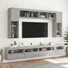 vidaXL TV Wall Cabinet Grey Sonoma Engineered Wood Medium
