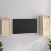 vidaXL TV Cabinet Set of 2 Natural pine wood Solid pine wood Medium