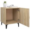 vidaXL Bedside Cabinet Set of 2 Sonoma oak Engineered wood, metal Medium