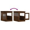 vidaXL Dog Crate Furniture Brown Oak Engineered wood, Steel Medium