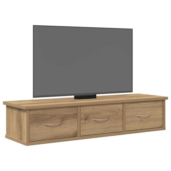 vidaXL Wall Cabinet Artisian Oak 34.6x10.2x7.3" Engineered Wood