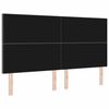 vidaXL LED Headboard with LED Strip Lights Light gray 70.9" fabric