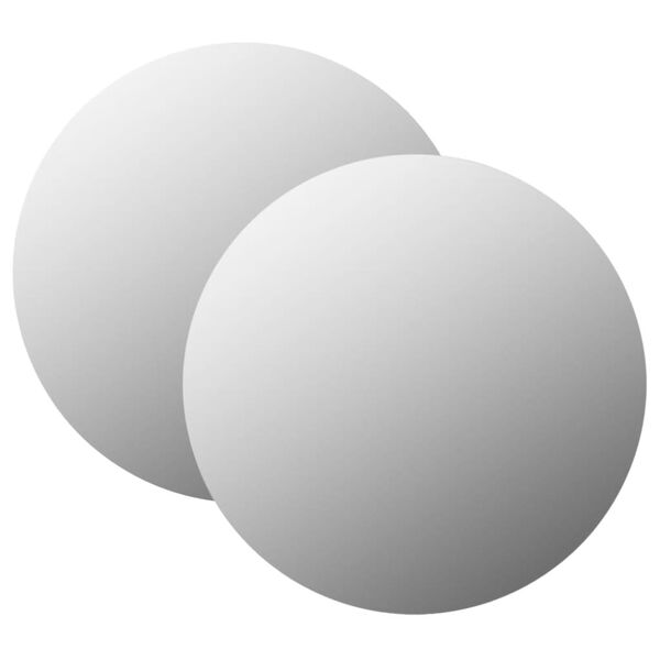 vidaXL Wall Mirror Set of 2 Transparent Glass 23.6 in Minimalistic