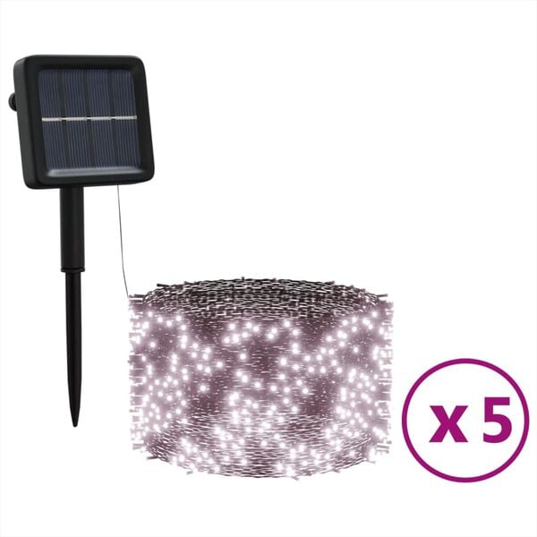 vidaXL Solar Fairy Light Set of 5 Warm White Medium Solar Fairy Lights