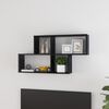 vidaXL Wall Shelf High gloss black Engineered wood 39.4 x 7.1 x 20.9 in