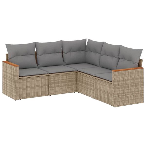 vidaXL Garden Sofa Set Beige