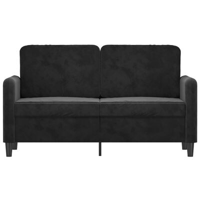 vidaXL 2-Seater Sofa Black 47.2" Velvet