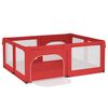 vidaXL Baby Playpen with 2 Doors Red Oxford Fabric