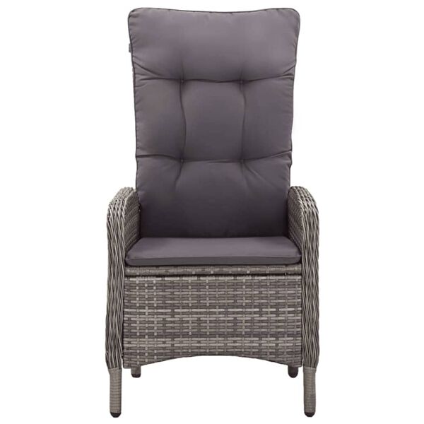 vidaXL Dining Set Grey Solid acacia wood Medium Ergonomic Dining Set