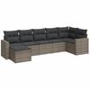 vidaXL Garden Sofa Set Grey PE rattan Large Modular Garden Sofa Set