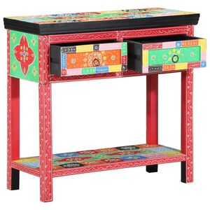 vidaXL Console Table with Drawer Multicolour 31.50 x 13.78 x 29.92 in