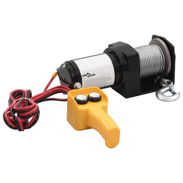 12 V Electric Winch 2000 lb Wire Remote Control