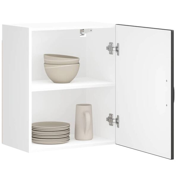 vidaXL Kitchen Wall Cabinet Black Engineered wood Medium