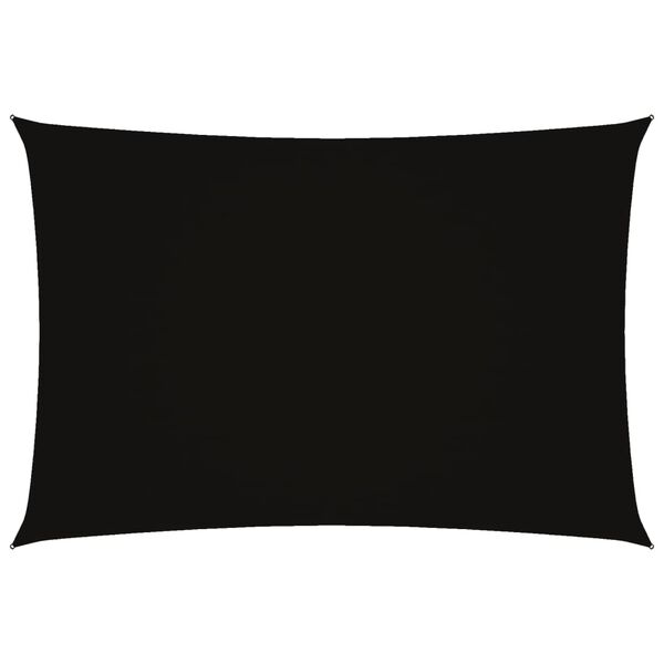 vidaXL Sunshade Sail Oxford Fabric Rectangular 8.2x14.8' Black