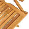 vidaXL Folding Garden Chair Set of 4 Natural Teak Solid Teak Wood