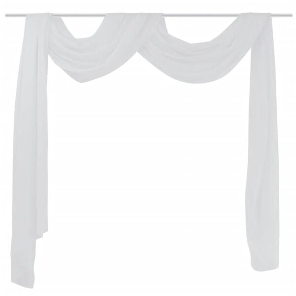 vidaXL Sheer Voile Drape 55.1 x 236.2" White