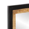 vidaXL Bathroom Mirror Natural wood with black border