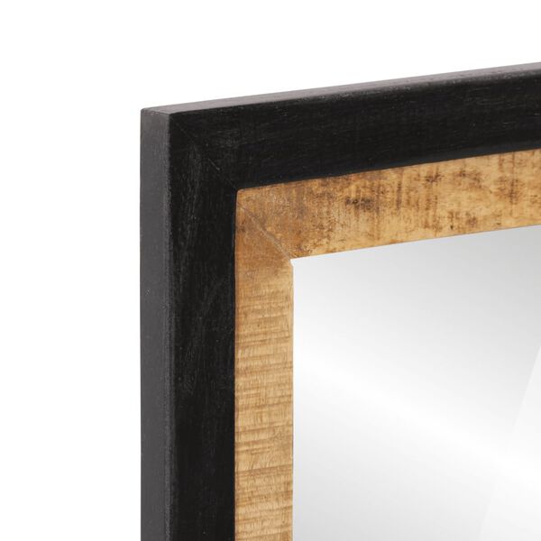 vidaXL Bathroom Mirror Natural wood with black border