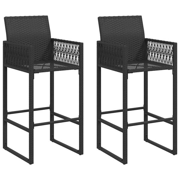 vidaXL Garden Bar Set Black