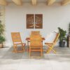 vidaXL Garden Dining Set Folding 5 pcs Brown solid acacia wood