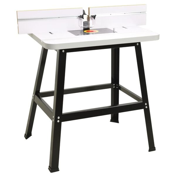vidaXL Router Table Steel and MDF 31.9x24.0x34.6"