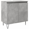 vidaXL Bathroom Cabinet Concrete Gray Engineered Wood, Iron Medium