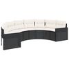 vidaXL Garden Sofa Set Black, Cream White