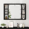 vidaXL Mirror Cabinet Black Engineered wood, acrylic Medium