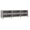vidaXL TV Cabinet Grey Sonoma Engineered Wood, Iron Large TV Cabinet