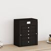 vidaXL Jewellery Box 6-Layer with Mirror Lockable Black