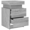 vidaXL Bedside Cabinet Set of 2 Grey Sonoma Engineered wood Medium