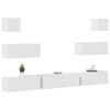 vidaXL TV Cabinet Set Set of 7 White Engineered wood Large Storage