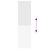 vidaXL Shower Roller Blind White PEVA, Aluminum 24x94.5 in