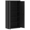 vidaXL File Cabinet Black Powder-coated steel Large Industrial