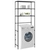 vidaXL Storage Shelf Black Stainless Steel, Plastic, Non-woven Fabric