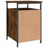 vidaXL Bedside Cabinet Set of 2 Smoked Oak Engineered Wood, Iron Medium