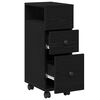 vidaXL Bathroom Furniture Set Black Oak 12.99 x 9.06 x 25.59 in