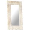 vidaXL Mirror White Solid mango wood Medium Decorative Inlays Mirror
