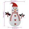 vidaXL Inflatable Snowman White, red, and black